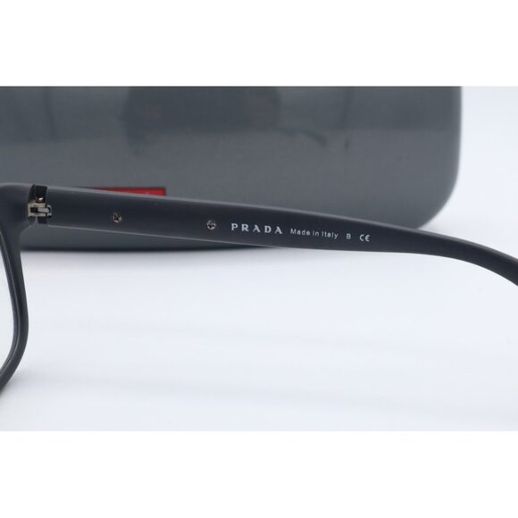 New Prada VPR 19P TV4-1O1 Matte Black Square Eyeglasses Clear Lenses 53mm - Picture 7 of 7